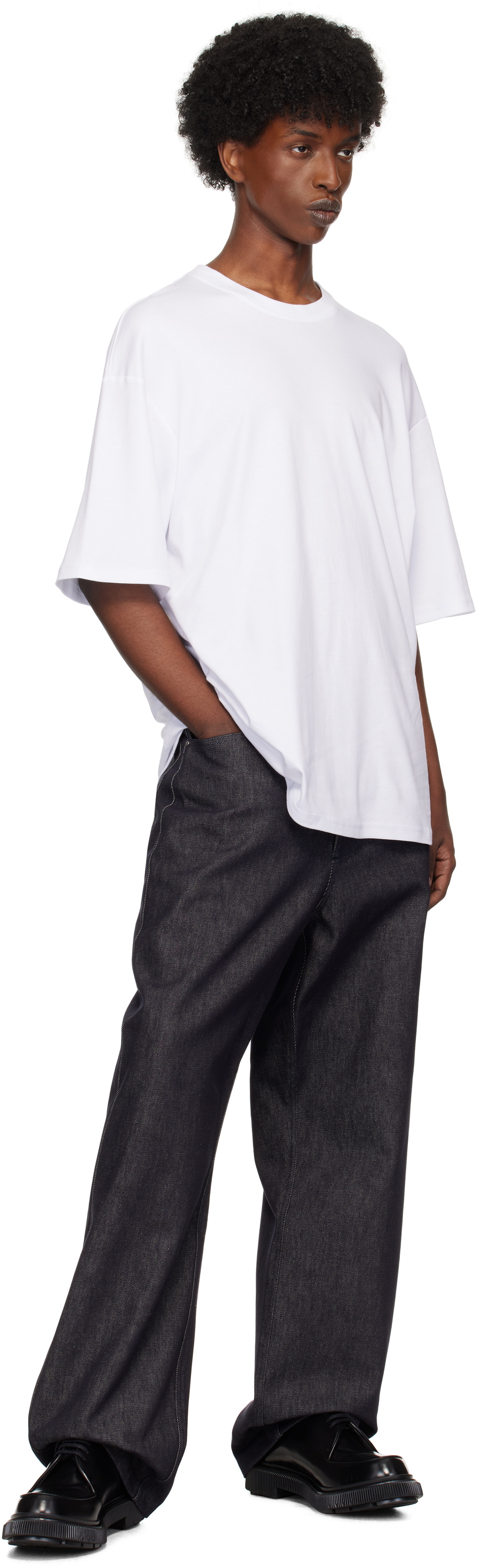 Lownn White Signature Crewneck T-shirt