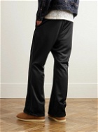 KAPITAL - Kochi & Zephyr Straight-Leg Webbing-Trimmed Jersey Sweatpants - Black