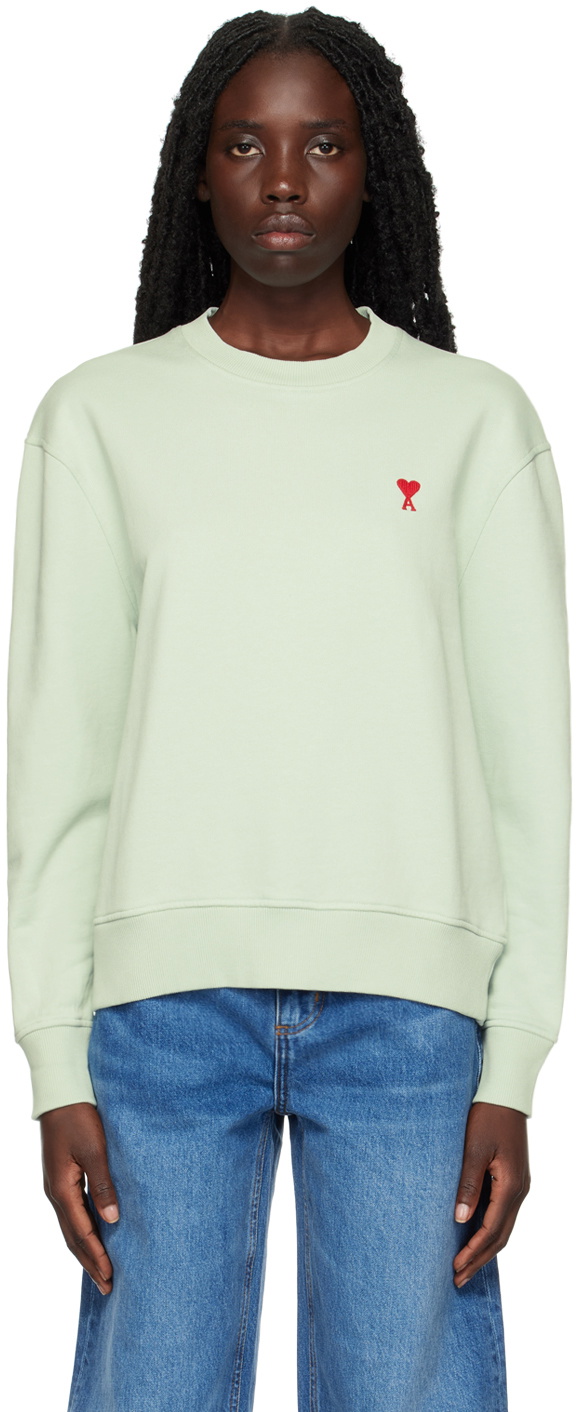 AMI Paris Green Small Ami de Cœur Sweatshirt