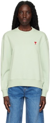 AMI Paris Green Small Ami de Cœur Sweatshirt