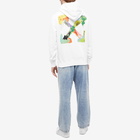 Off-White Men's Brush Arrow Slim Hoodie in White