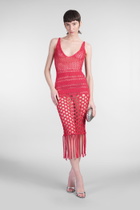 Laneus Dress Woman In Red Polyester