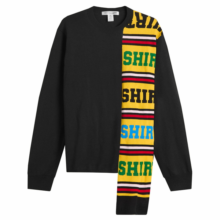 Photo: Comme des Garçons SHIRT Men's Football Scarf Knit in Black