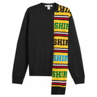 Comme des Garçons SHIRT Men's Football Scarf Knit in Black