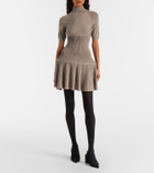 Alaïa Ribbed-knit wool-blend minidress