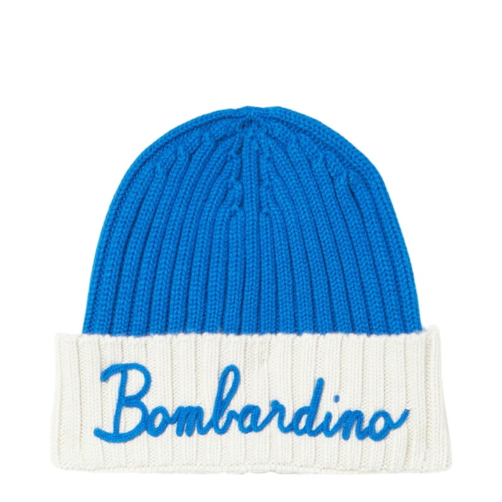 Photo: MC2 Saint Barth Man Knit Beanie With Bombardino Embroidery