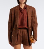 Blazé Milano Tinker checked virgin wool shorts
