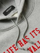 UNDERCOVER - Printed Cotton-Jersey Hoodie - Gray