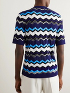 Missoni - Striped Textured Cotton-Blend T-Shirt - Blue