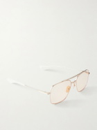 DITA - Flight-Seven Aviator-Style Gold-Tone Titanium Sunglasses