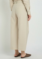 Brunello Cucinelli Crinkled Cotton-blend Trousers Beige