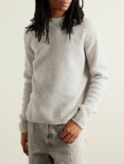 Acne Studios - Kowy Logo-Embroidered Shetland Wool Sweater - Gray