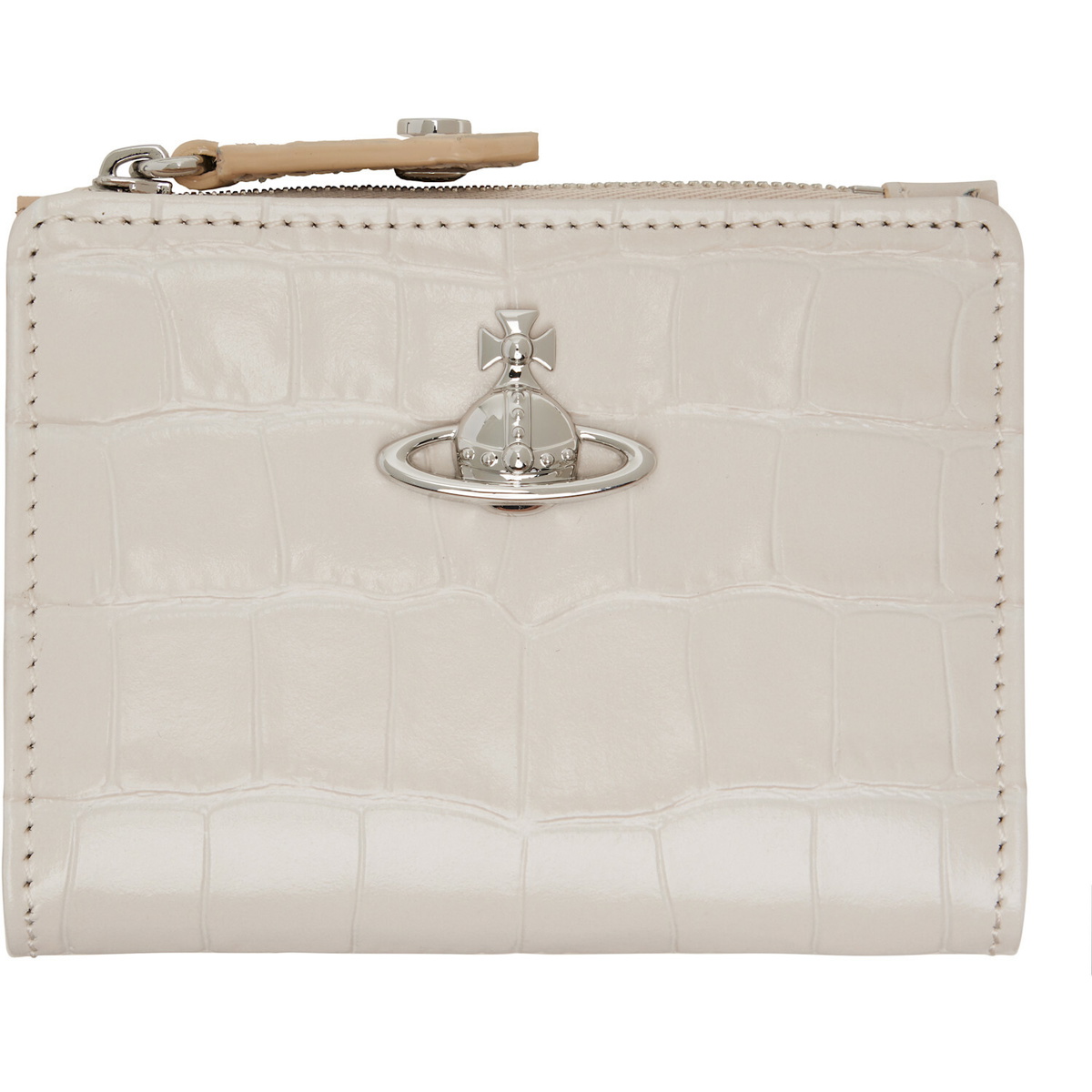 Vivienne Westwood Off-White Slim Flap Card Holder