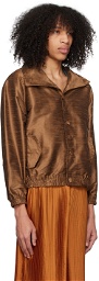 Lukhanyo Mdingi Brown Button Jacket