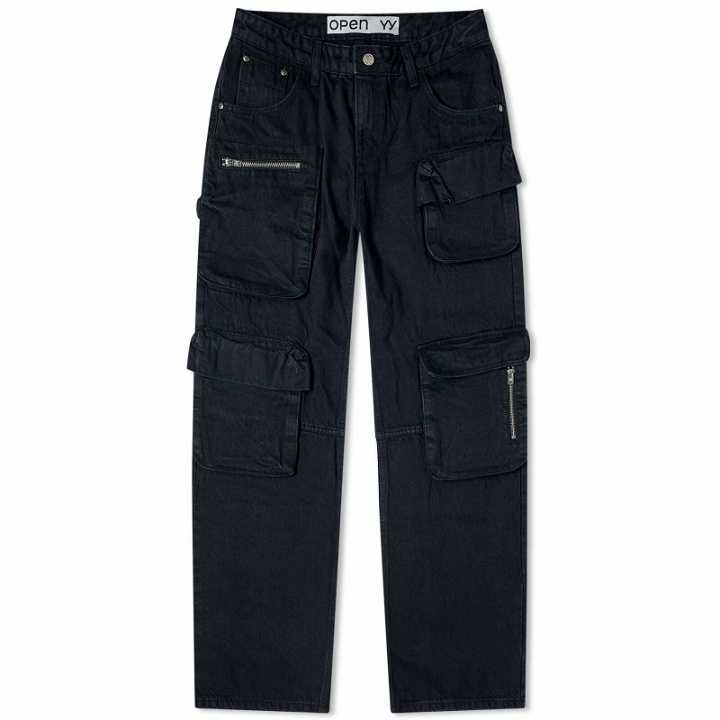 Photo: OPEN YY Women's Cargo Pocket Jeans in Black