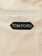 TOM FORD - Double-Breasted Cotton and Silk-Blend Suit Jacket - Neutrals