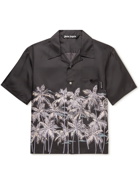 Palm Angels - Printed Silk-Twill Shirt - Black