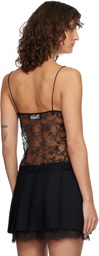 AMIRI Black Lace Cami Top