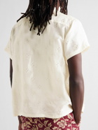 BODE - Constellation Embroidered Silk Shirt - Neutrals