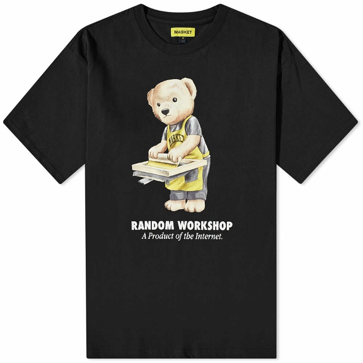 Photo: MARKET Men's Random Workshop Bear T-Shirt in Black