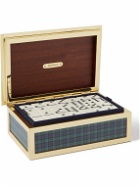 Ralph Lauren Home - Checked Wood and Gold-Tone Domino Set
