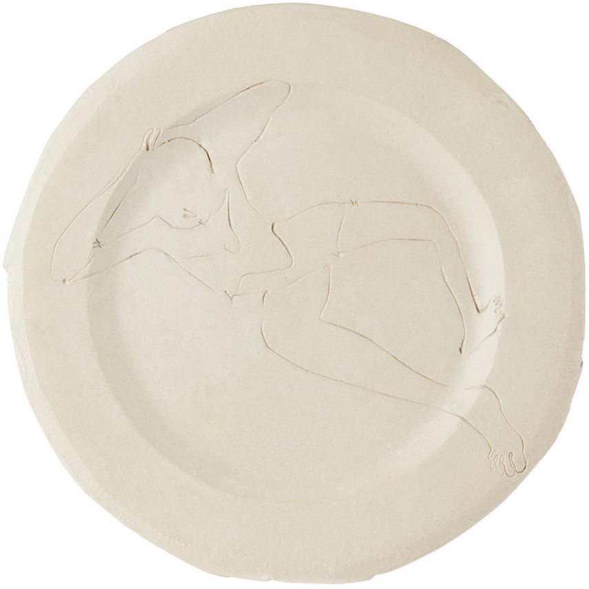 Yellow Nose Studio SSENSE Exclusive White Quick Dip Dinner Plate