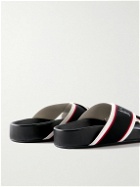 Christian Louboutin - Striped Webbing Sandals - Black