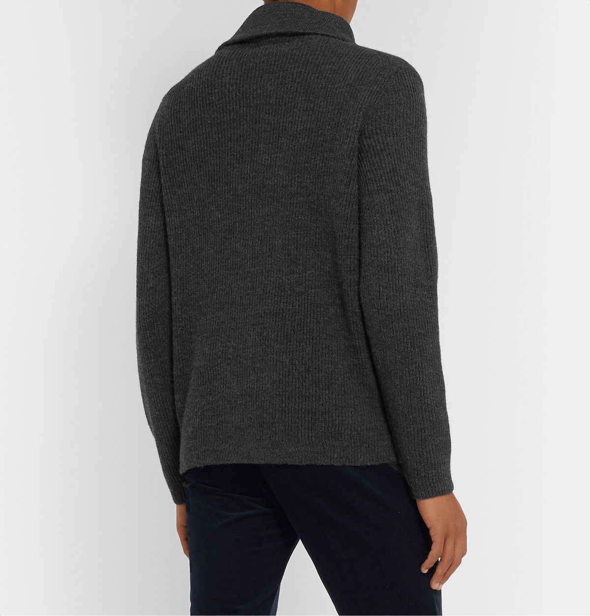 NN07 - Holger Ribbed Mélange Wool Half-Zip Sweater - Gray NN07