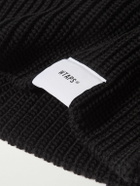 WTAPS - Logo-Appliquéd Ribbed Cotton-Blend Beanie