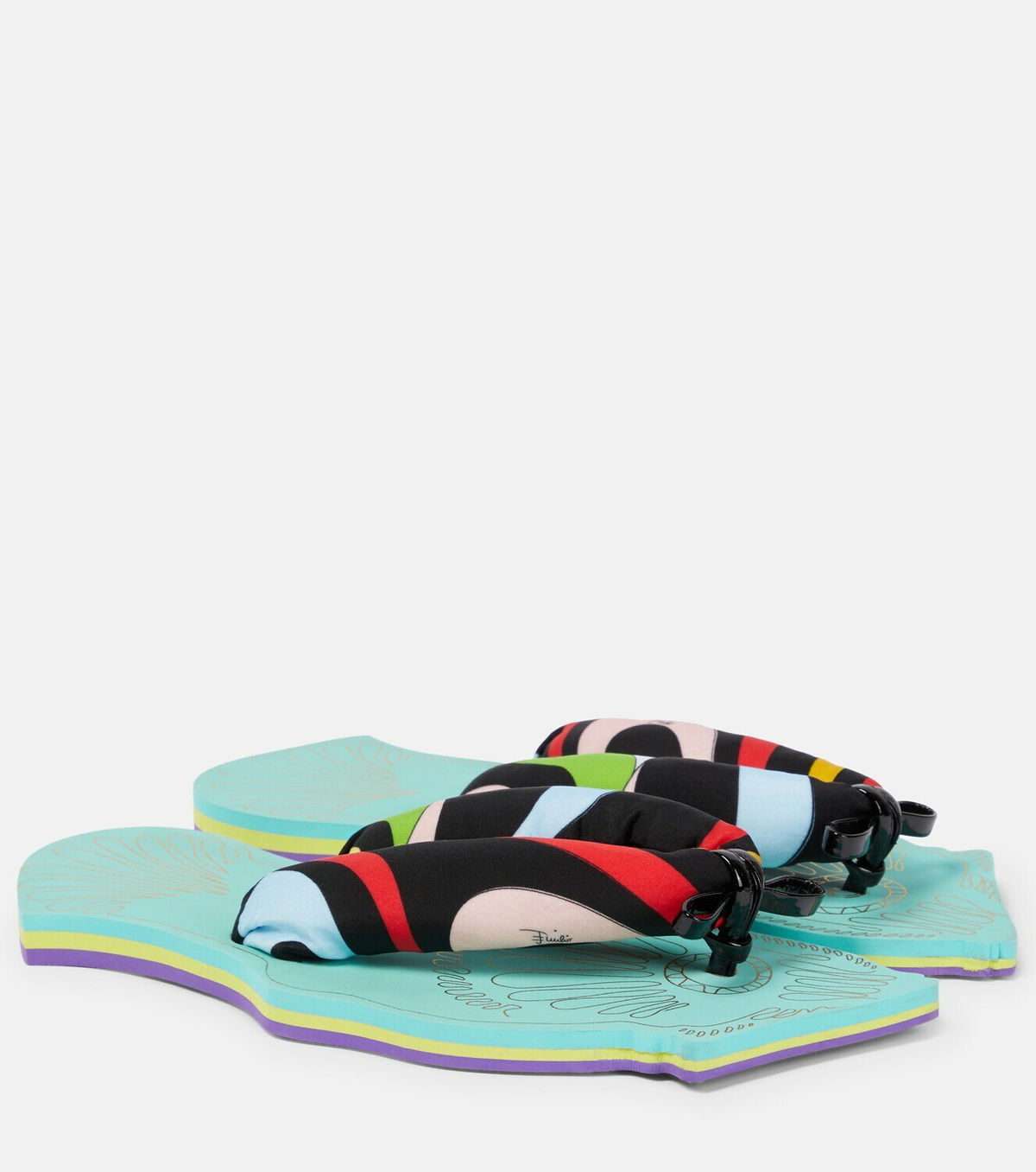 Pucci - Printed fabric thong sandals
