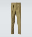 Tom Ford High-rise pleated cotton satin pants
