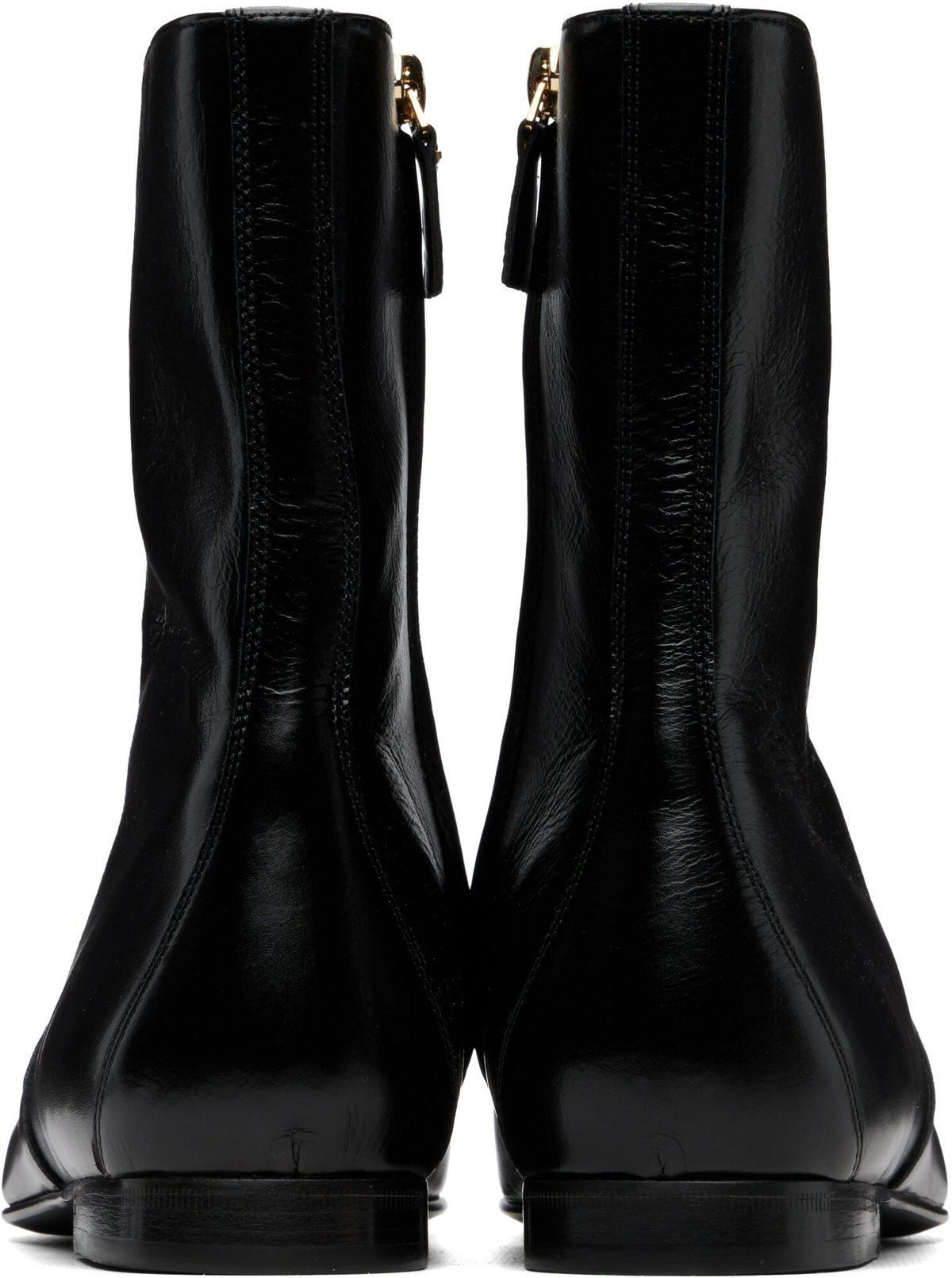 KHAITE Black Colt Ankle Boots