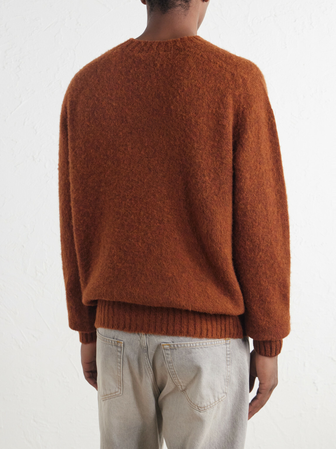 Sunspel - Brushed Shetland Wool Sweater - Brown