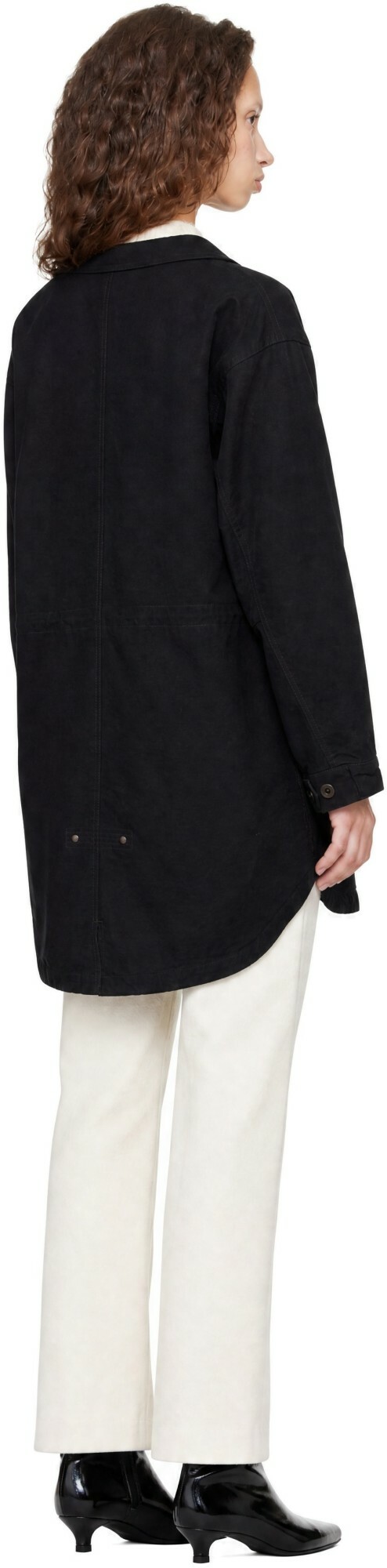 COOR Black Garment Dyed Fishtail Parka