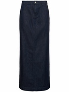 THEORY Cotton Denim Maxi Skirt