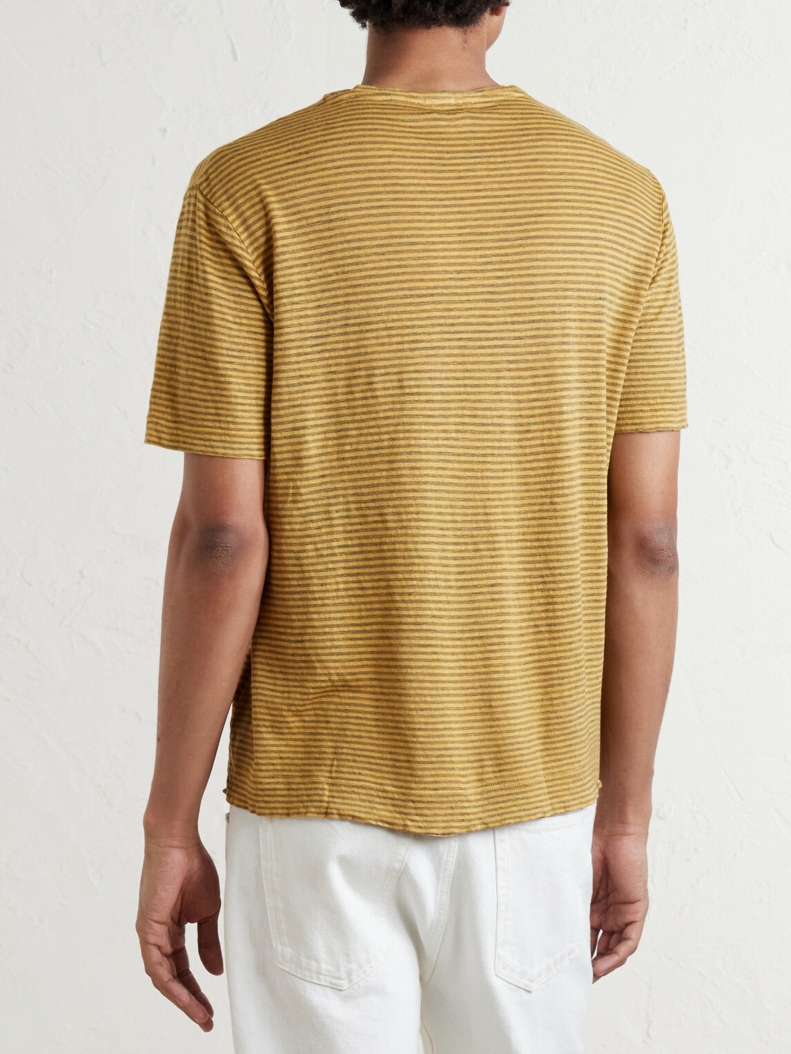 Massimo Alba - Panarea Linen and Cotton T-shirt - Yellow
