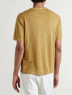 Massimo Alba - Panarea Linen and Cotton T-shirt - Yellow