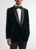 Favourbrook - Satin-Trimmed Cotton-Velvet Tuxedo Jacket - Green