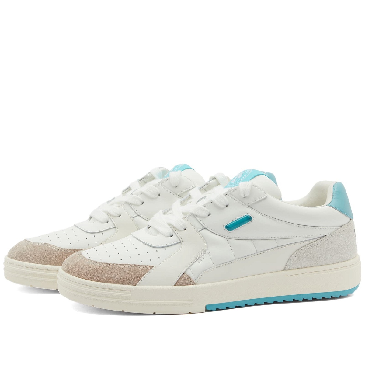 Palm Angels Men's University Vintage Sneakers in White Palm Angels