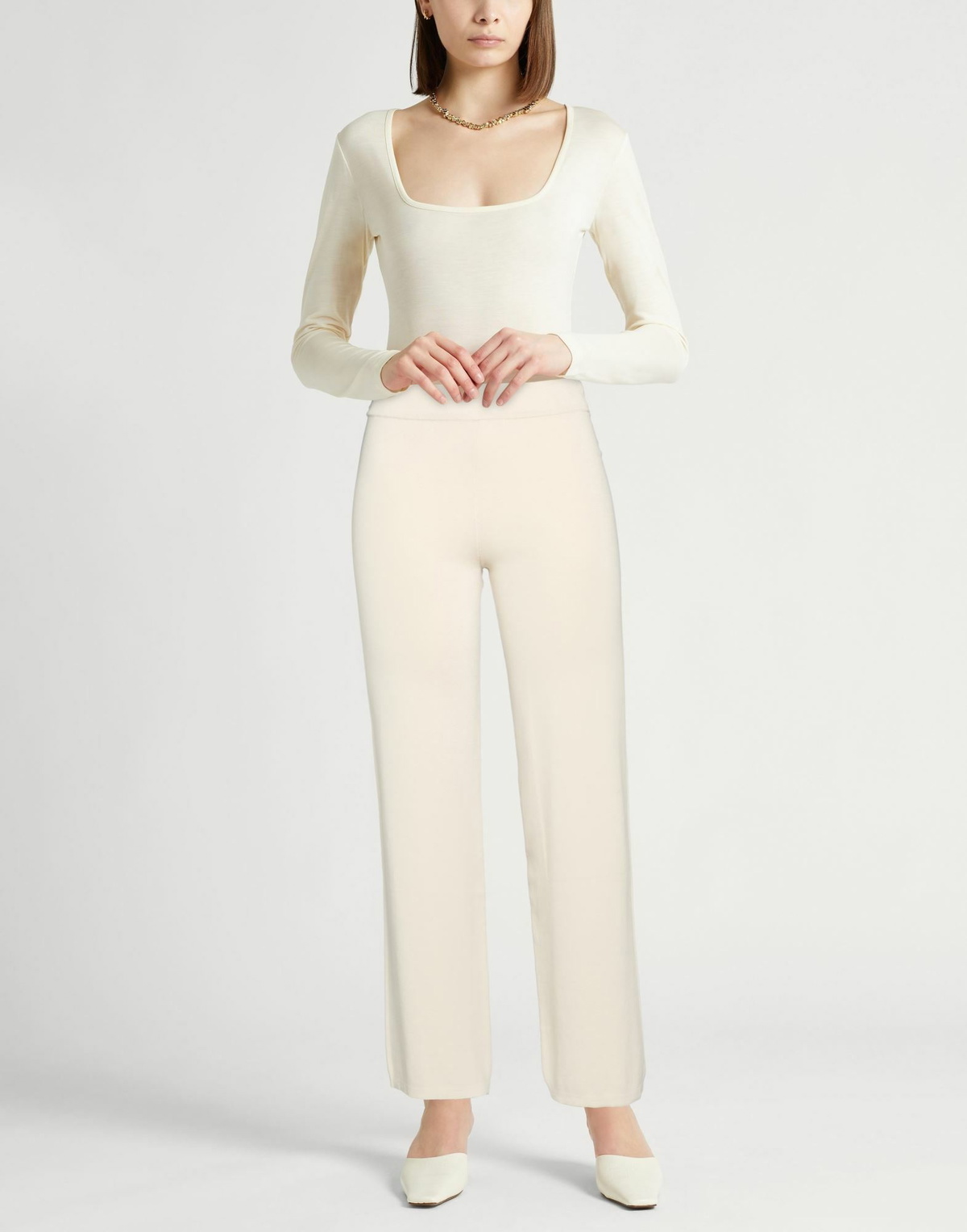 Peserico Womens Pants Ivory