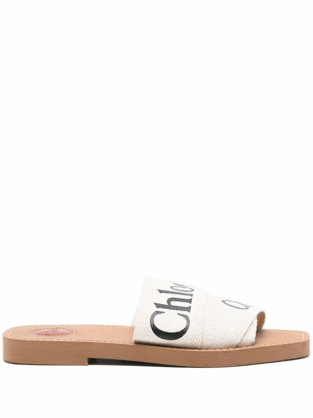 Chloé White Woody Sandals