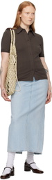 Filippa K Brown Embroidered Shirt