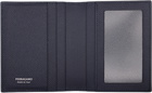 Ferragamo Blue Gancini Window Credit Card Holder