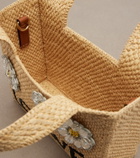 Loewe Paula's Ibiza embellished raffia tote bag