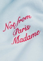 DRÔLE DE Monsieur Le Hoodie Embroidered Hooded Cotton Sweatshirt Light Blue
