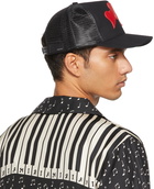 AMIRI Black & Red 3 Hearts Trucker Cap