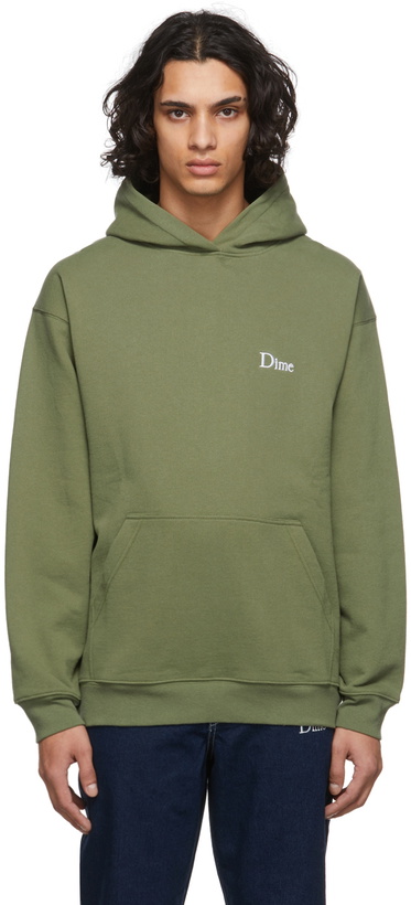 Photo: Dime Green Classic Small Logo Hoodie