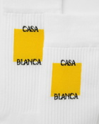 Casablanca Unisex Printed Socks Yellow - Mens - Socks