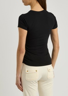 Juicy Couture Dot Logo-embellished Jersey T-shirt Black