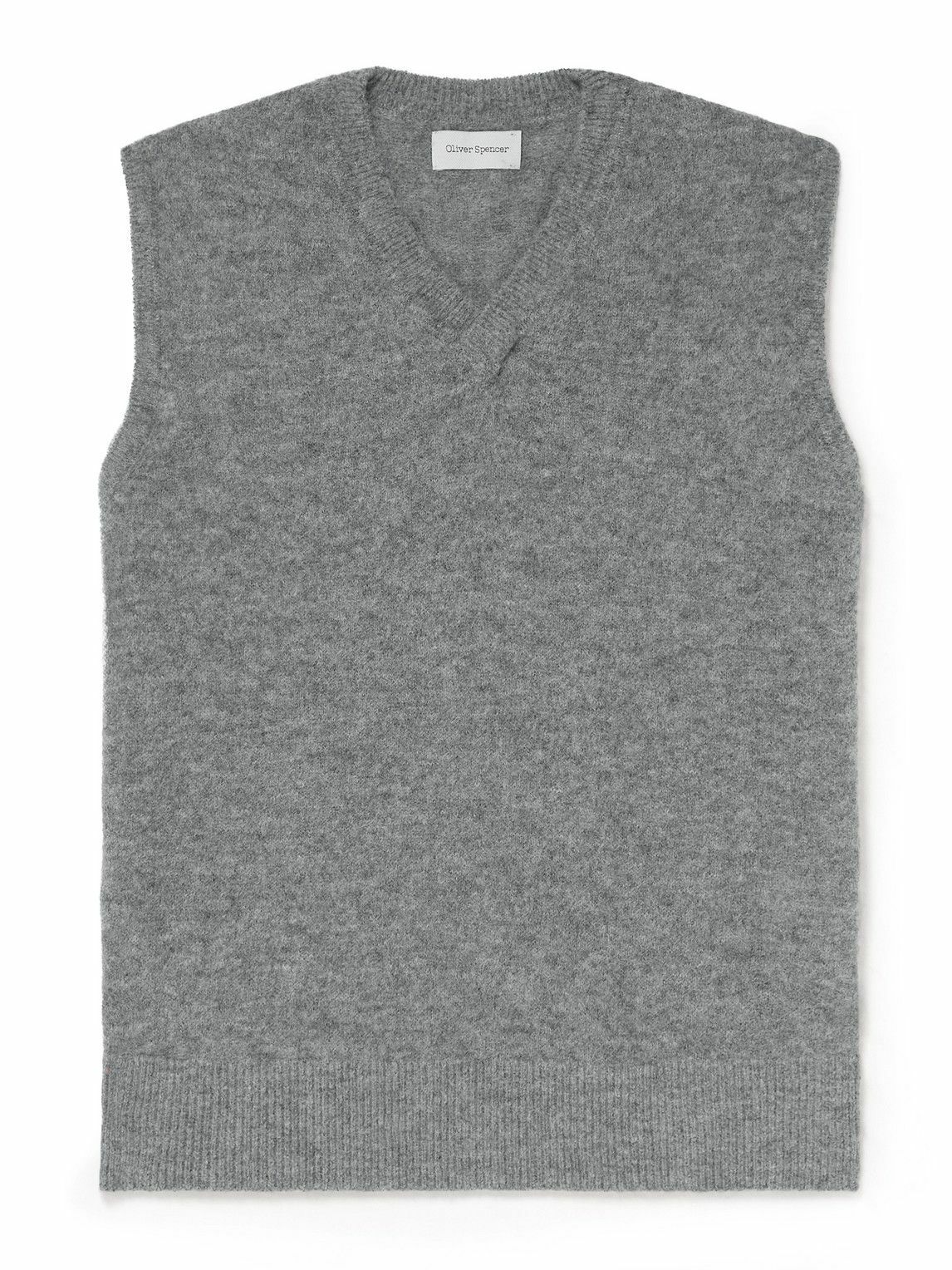Oliver Spencer - Graves Knitted Sweater Vest - Gray